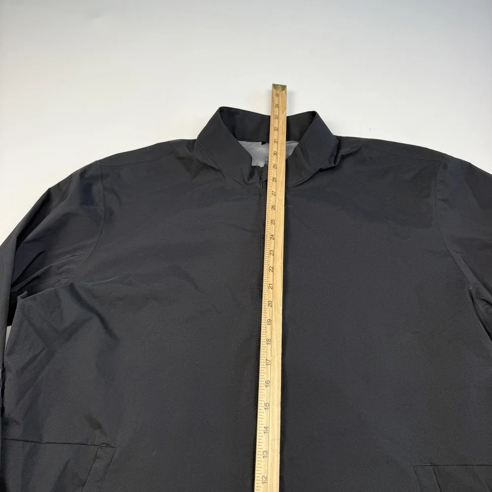 Adidas Provisional Rain Golf Jacket Mens 2XL Black Full Zip 3 Stripe GD1981